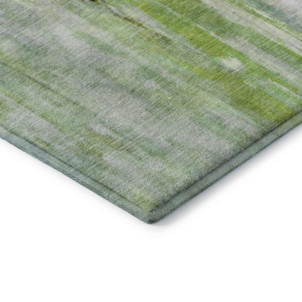 Luxury Washable Indoor/Outdoor Ravenna Aloe 8' x 8' Round Rug. Picture 2