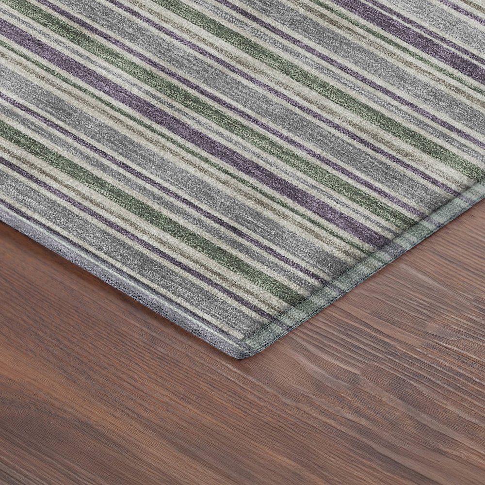 Luxury Washable Indoor/Outdoor Soft Essentials SE2 Gray 8' x 8' Rug. Picture 2