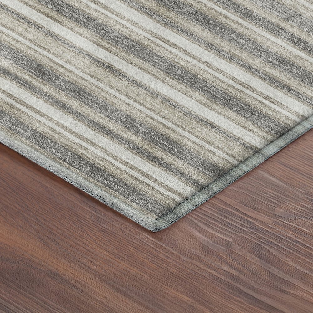 Luxury Washable Indoor/Outdoor Soft Essentials SE2 Brown 8' x 8' Rug. Picture 2