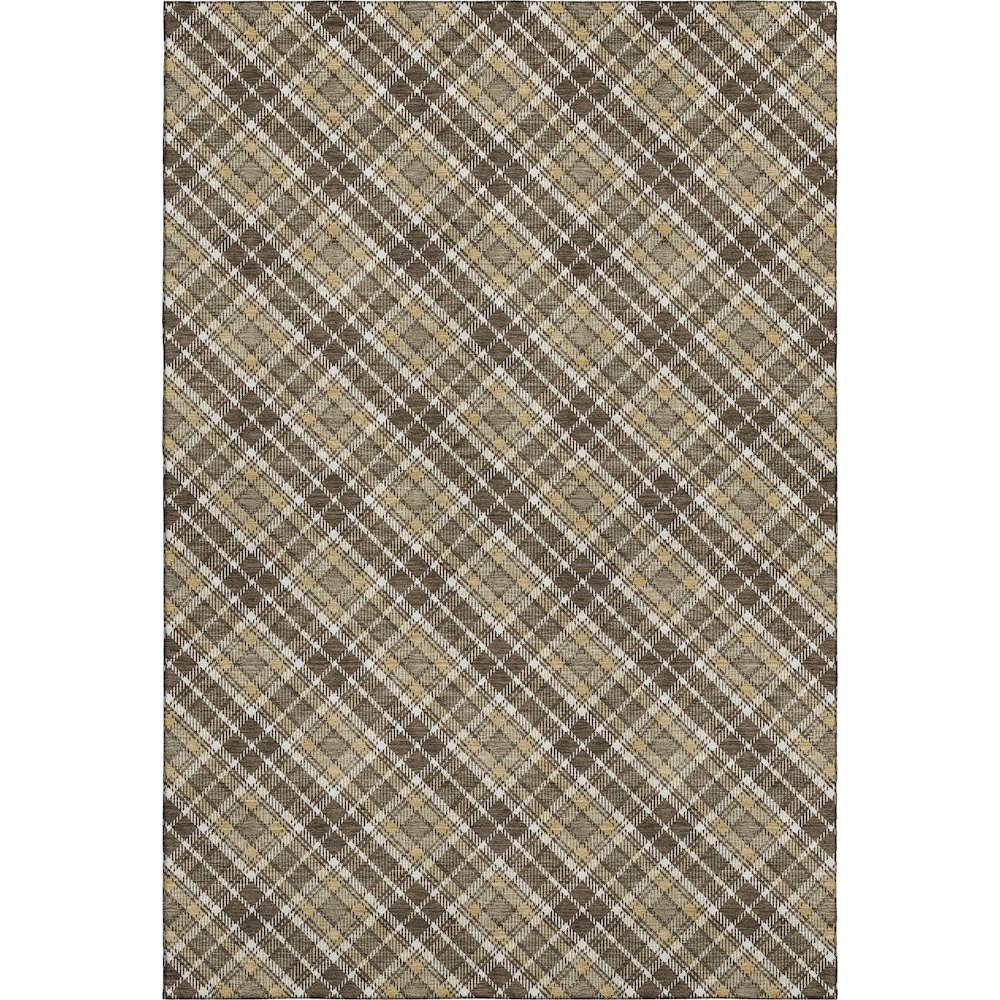 Luxury Washable Indoor/Outdoor Soft Essentials SE3 Brown 10' x 14' Rug. Picture 1