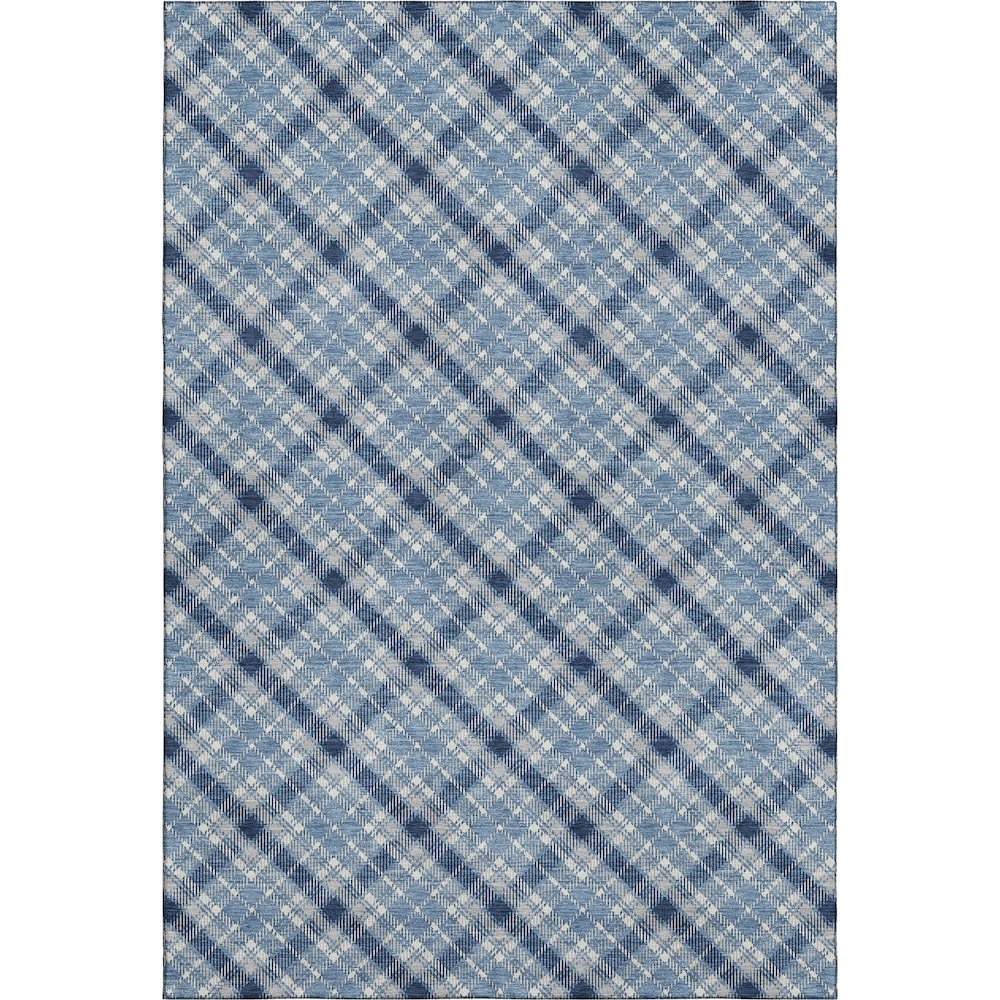 Luxury Washable Indoor/Outdoor Soft Essentials SE3 Blue 10' x 14' Rug. Picture 1