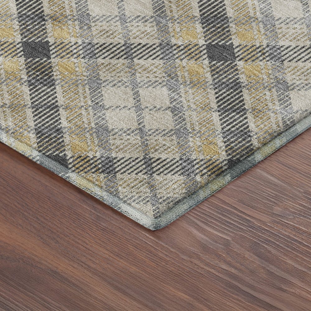 Luxury Washable Indoor/Outdoor Soft Essentials SE3 Gray 8' x 8' Rug. Picture 2