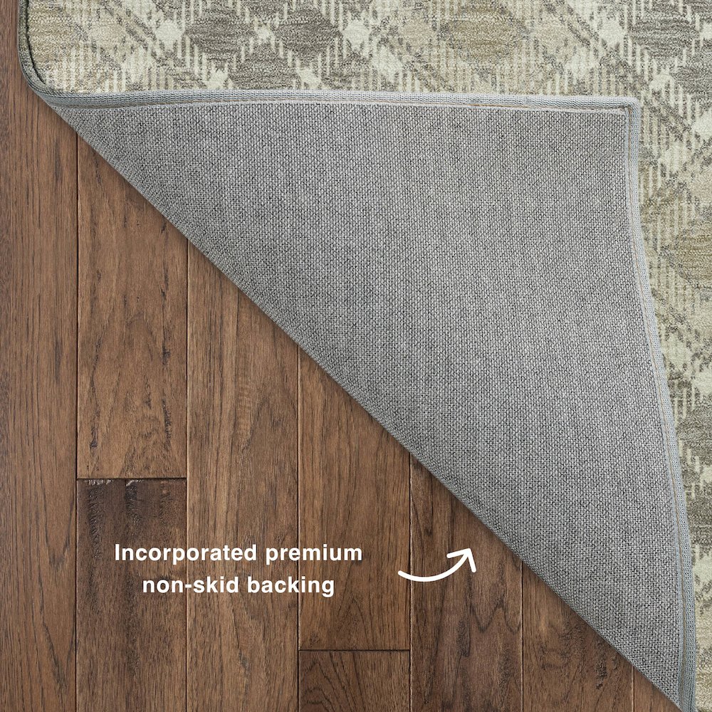Luxury Washable Indoor/Outdoor Soft Essentials SE3 Brown 8' x 8' Rug. Picture 4