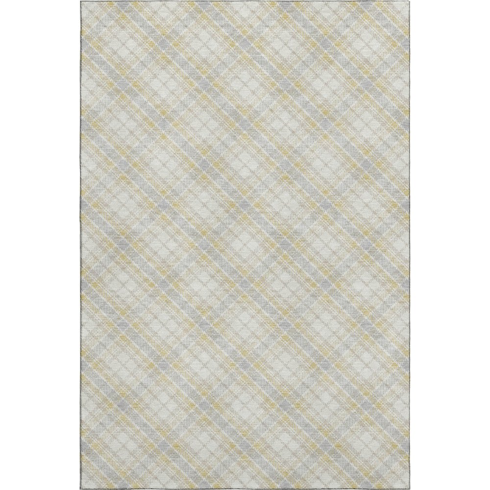 Luxury Washable Indoor/Outdoor Soft Essentials SE3 Gold 10' x 14' Rug. Picture 1