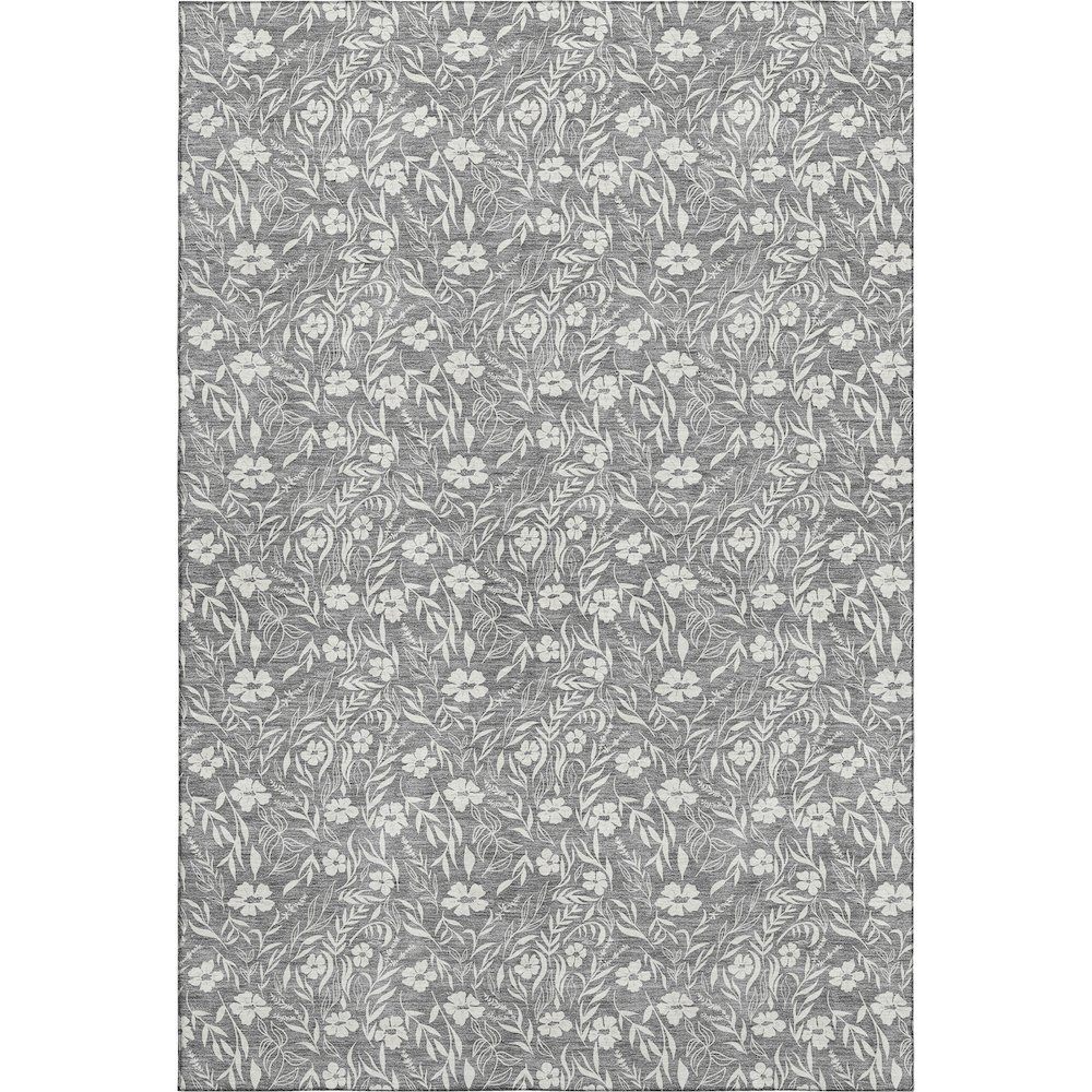 Luxury Washable Indoor/Outdoor Soft Essentials SE4 Gray 10' x 14' Rug. Picture 1