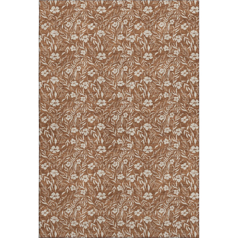 Luxury Washable Indoor/Outdoor Soft Essentials SE4 Orange 10' x 14' Rug. Picture 1