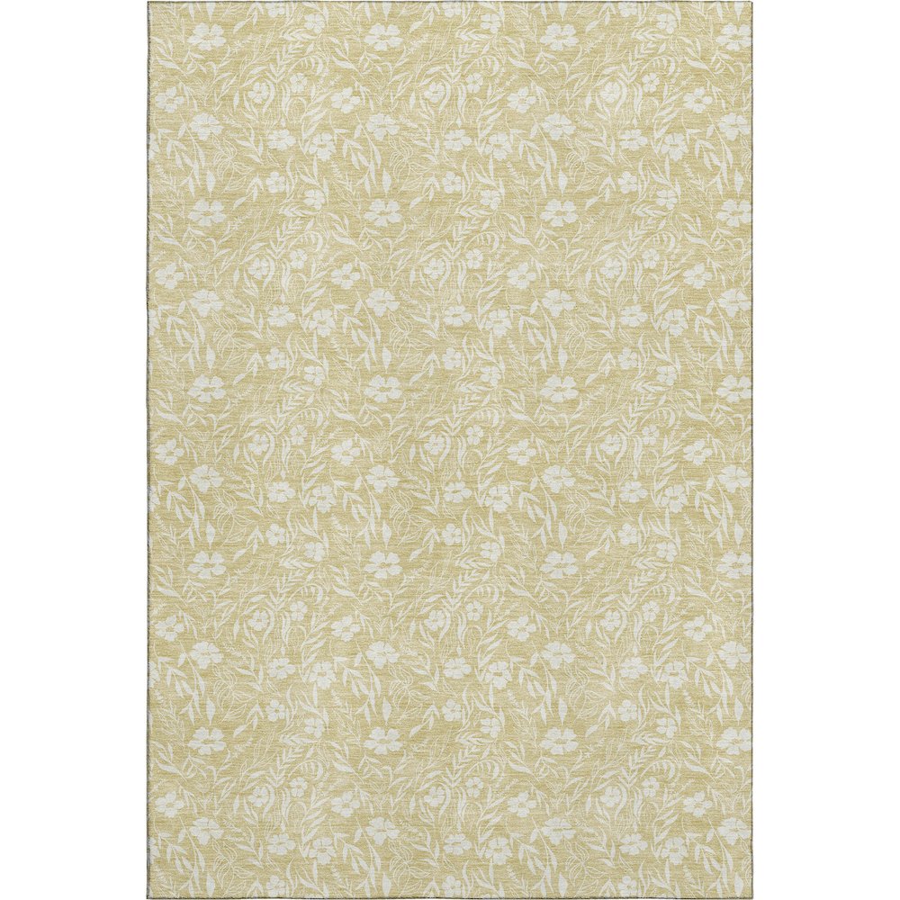 Luxury Washable Indoor/Outdoor Soft Essentials SE4 Gold 10' x 14' Rug. Picture 1