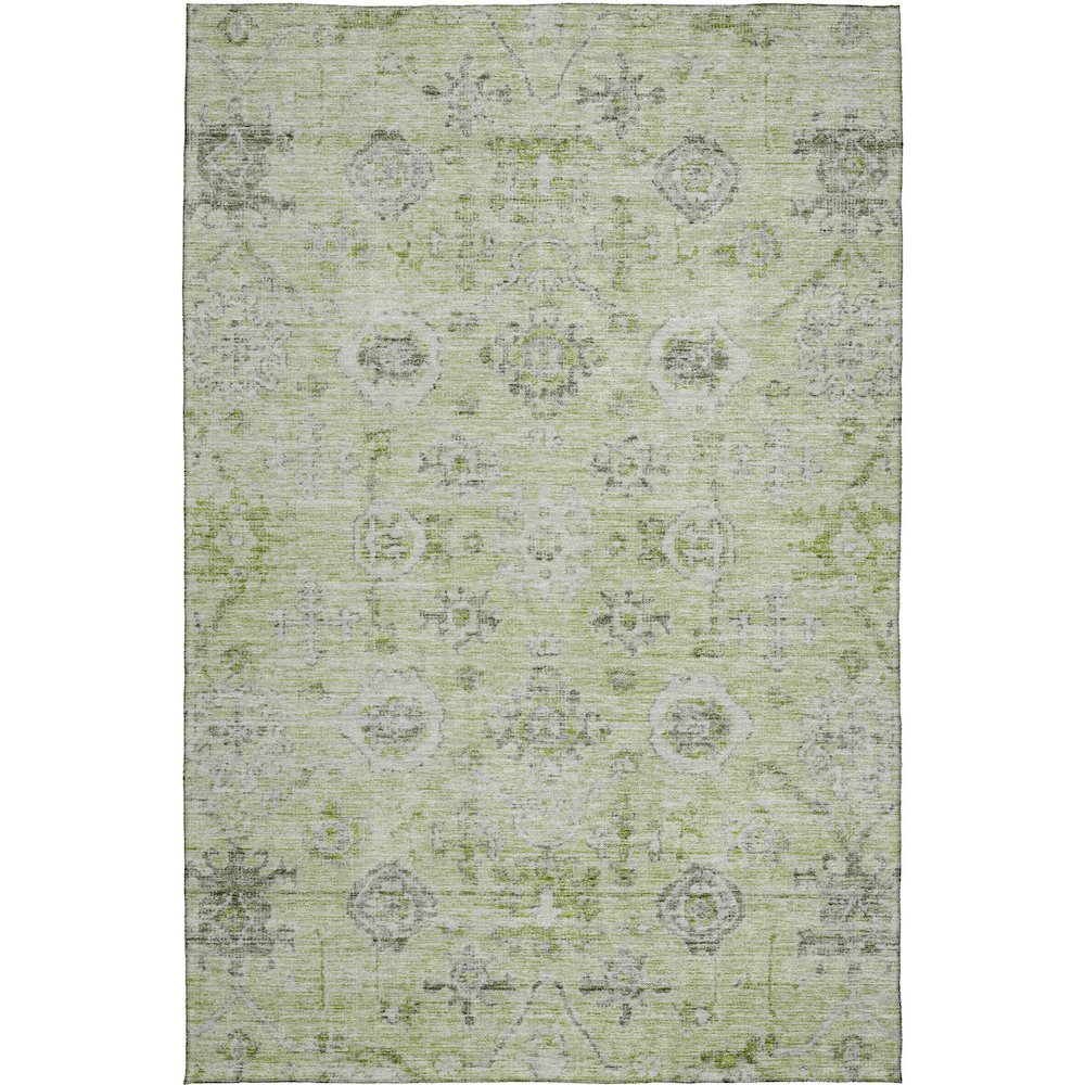 Luxury Washable Indoor/Outdoor Solace Aloe 10' x 14' Rug. Picture 1