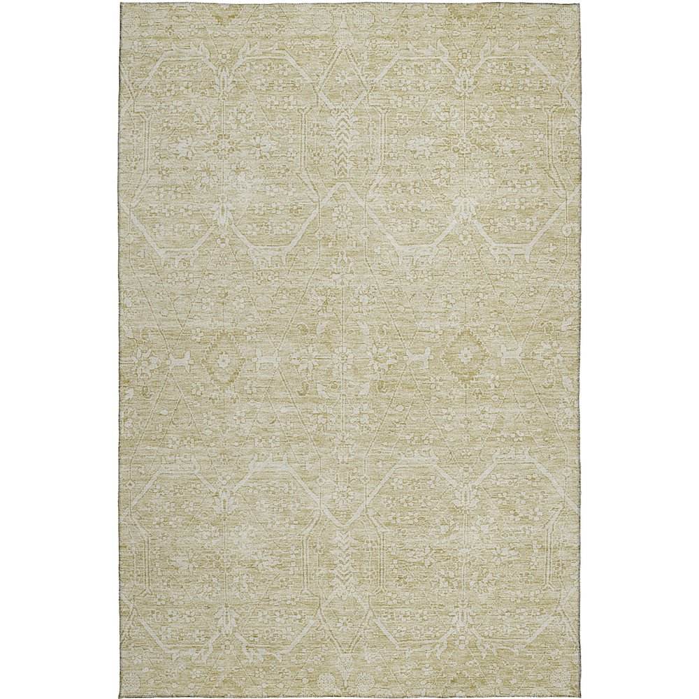 Luxury Washable Indoor/Outdoor Solace Beige 10' x 14' Rug. Picture 1