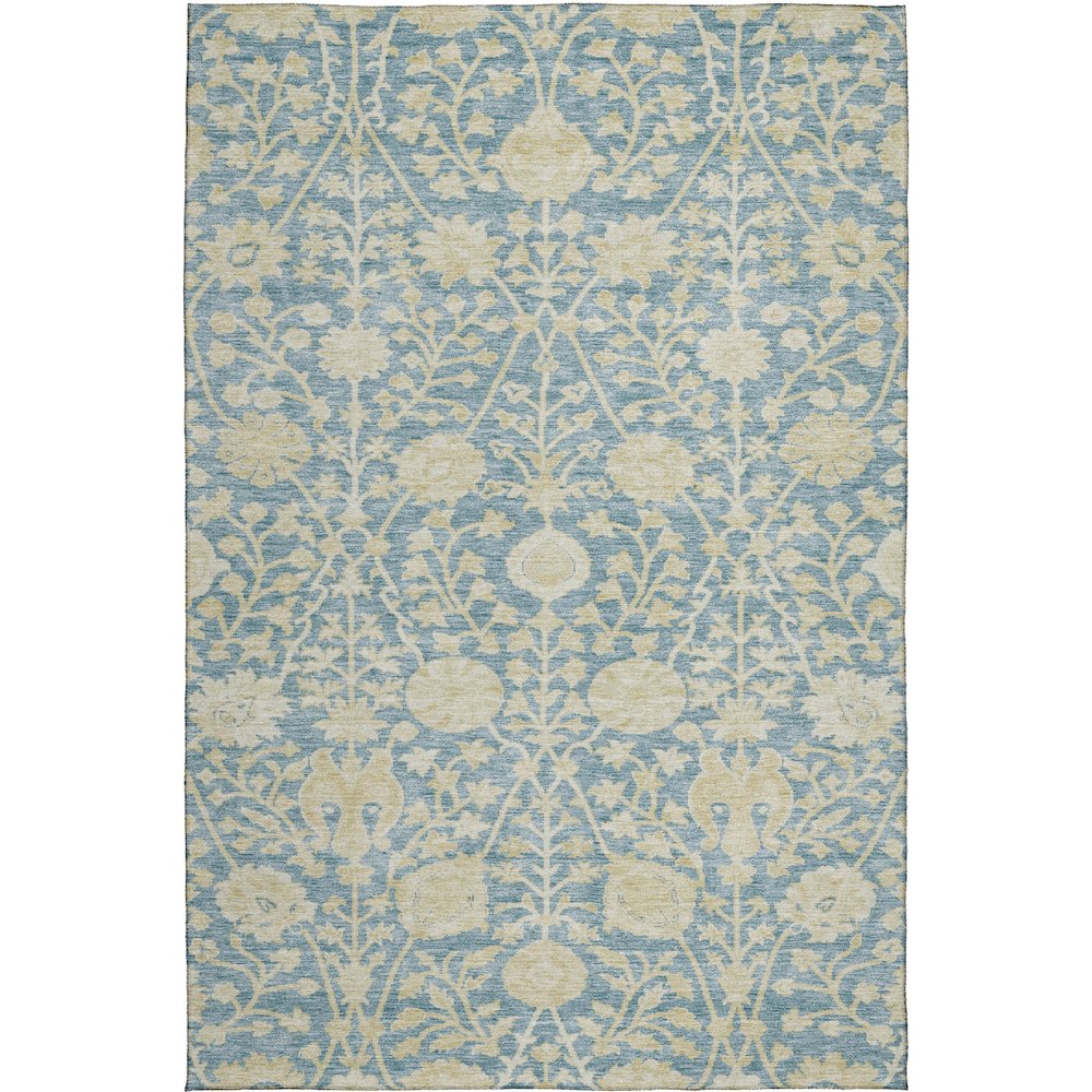 Luxury Washable Indoor/Outdoor Solace Sky 10' x 14' Rug. Picture 1