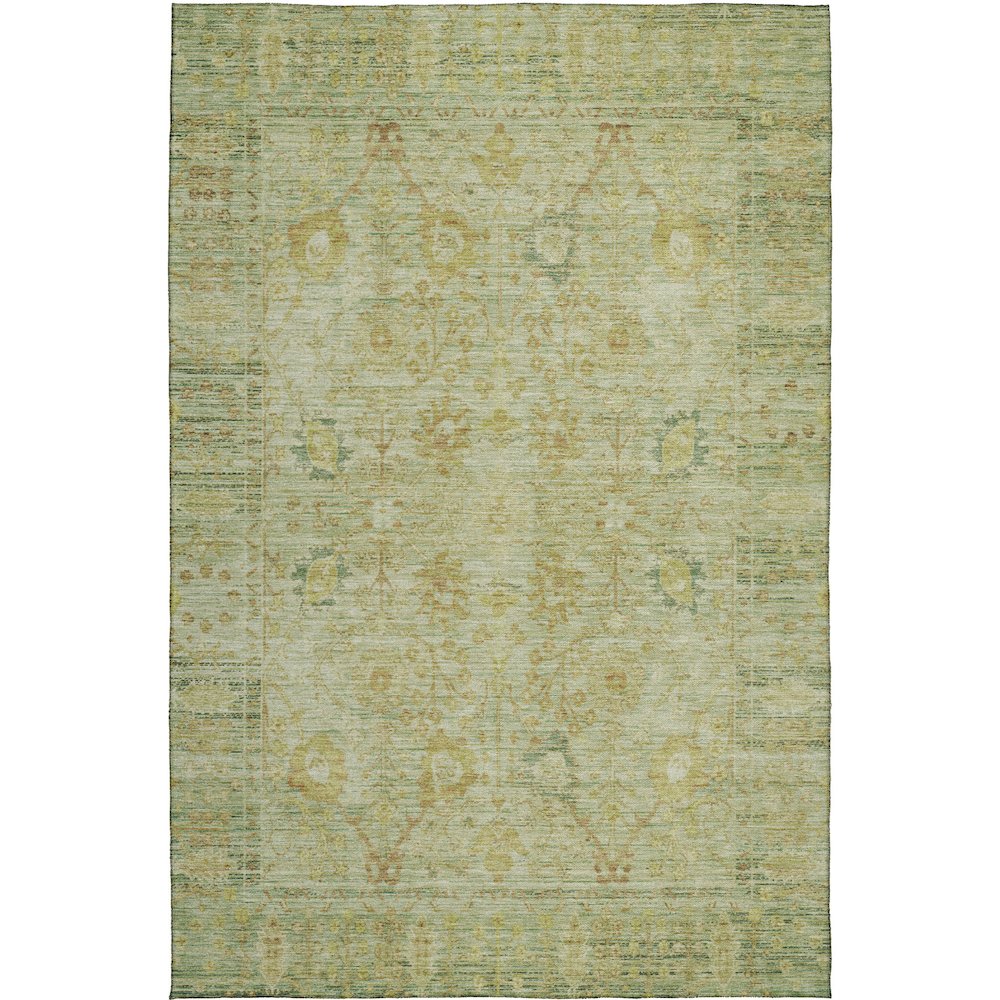 Luxury Washable Indoor/Outdoor Solace Sage 10' x 14' Rug. Picture 1