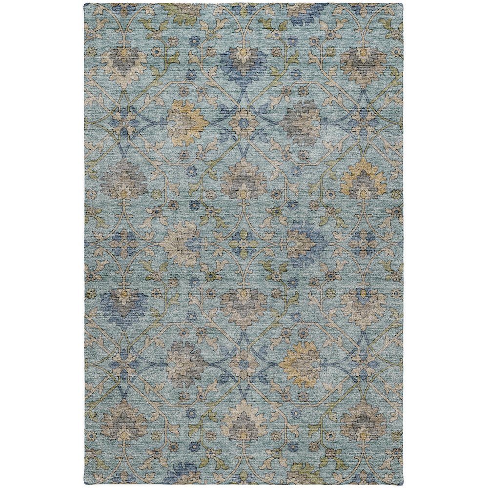 Indoor/Outdoor Silk Road Denim 9' x 12' Rug. Picture 1