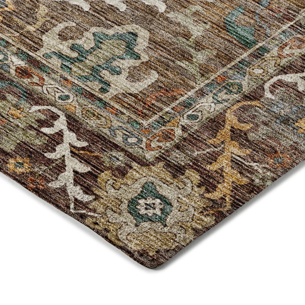 Indoor/Outdoor Silk Road Chocolate 6'6" x 9'6" Rug. Picture 2