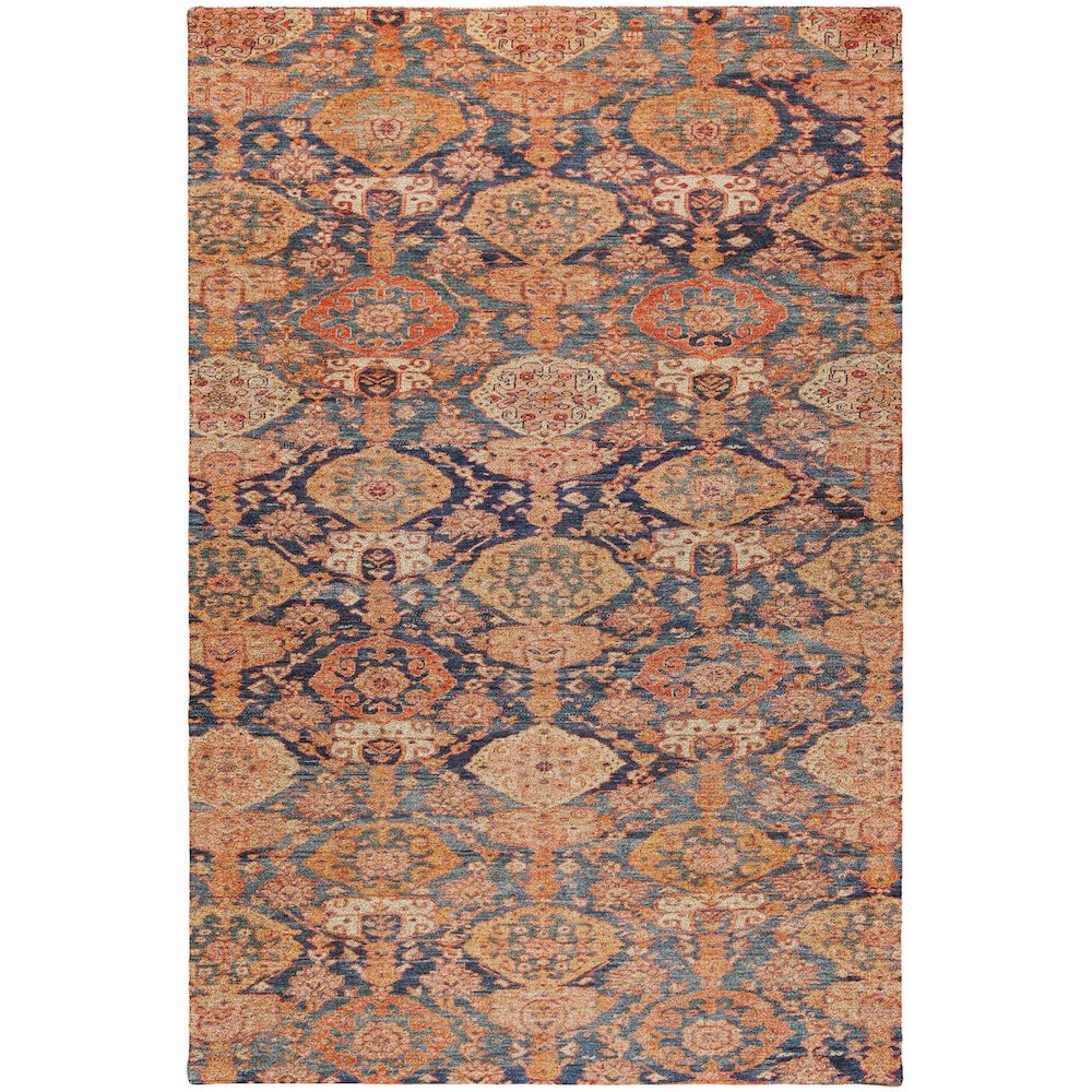 Luxury Washable Indoor/Outdoor Tabrook Terracotta 10' x 14' Rug. Picture 1