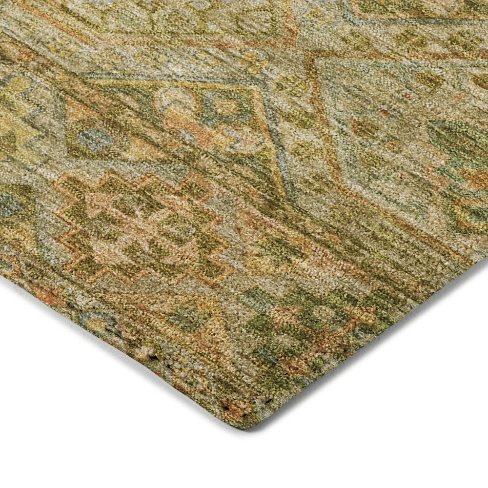 Luxury Washable Indoor/Outdoor Tabrook Aloe 8' x 8' Round Rug. Picture 2
