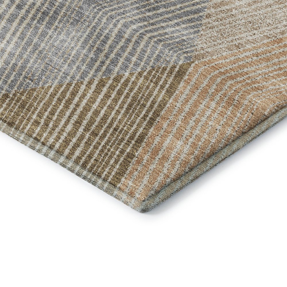 Luxury Washable Indoor/Outdoor The Reserve Copper 8' x 8' Round Rug. Picture 2