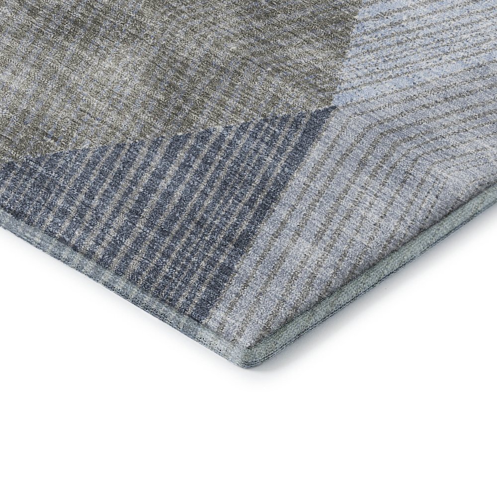 Luxury Washable Indoor/Outdoor The Reserve Denim 8' x 8' Round Rug. Picture 2