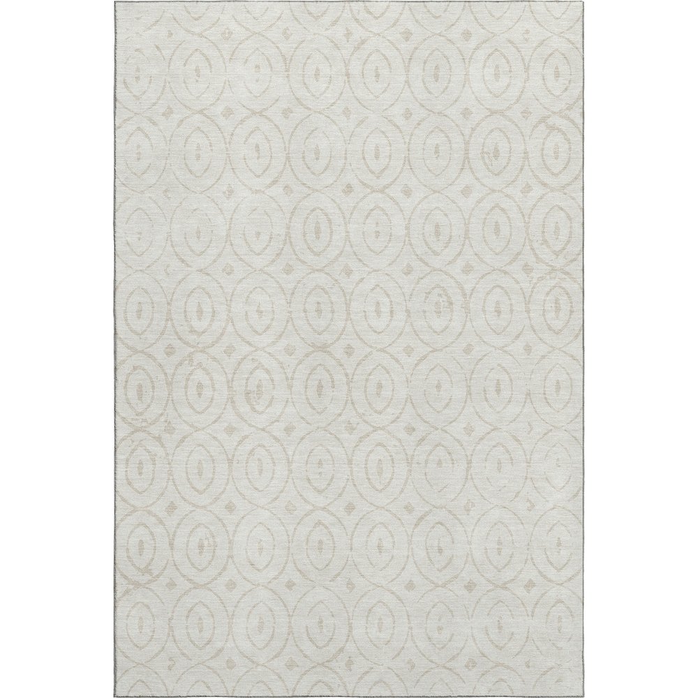 Luxury Washable Indoor/Outdoor The Reserve Ivory 10' x 14' Rug. Picture 1