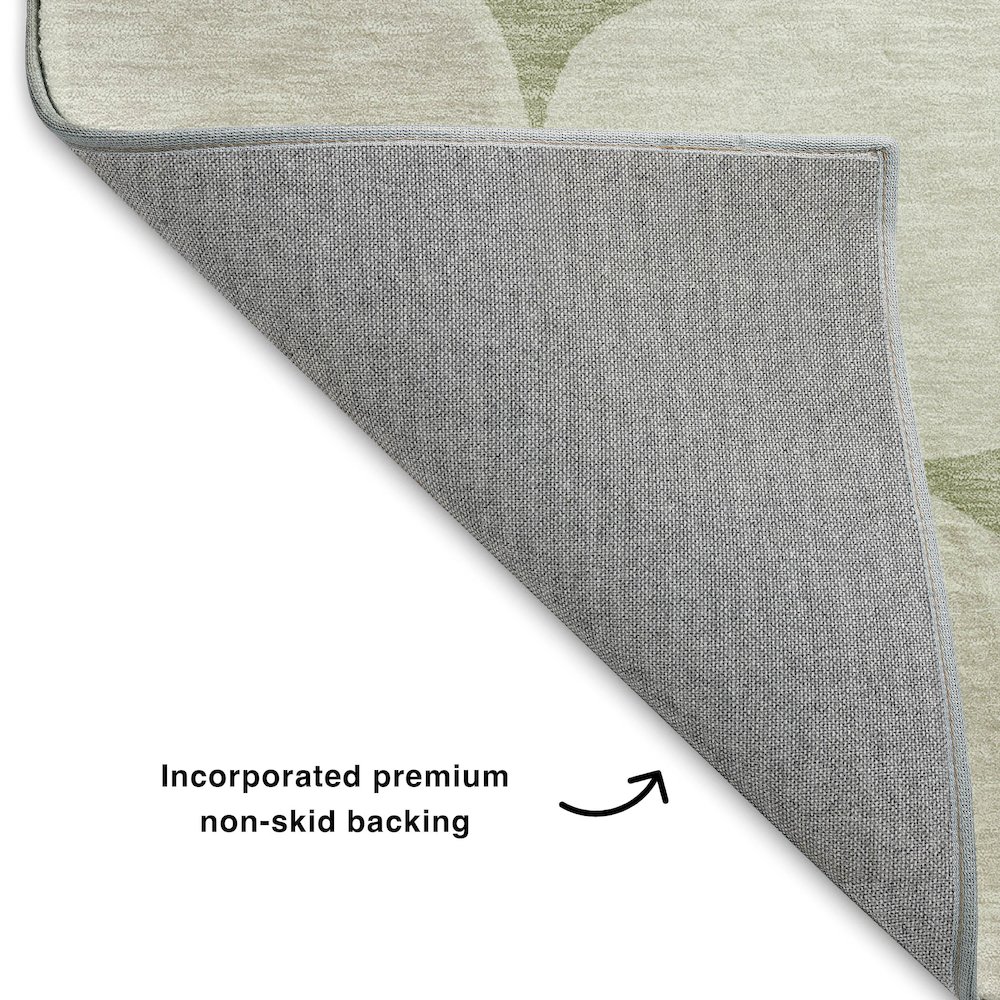 Luxury Washable Indoor/Outdoor The Reserve Aloe 8' x 8' Round Rug. Picture 4