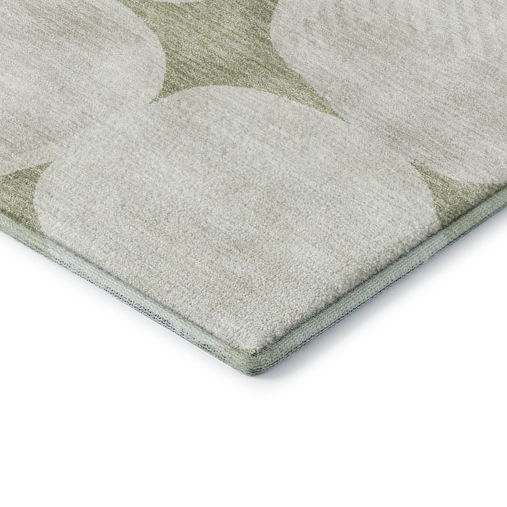 Luxury Washable Indoor/Outdoor The Reserve Aloe 8' x 8' Round Rug. Picture 2