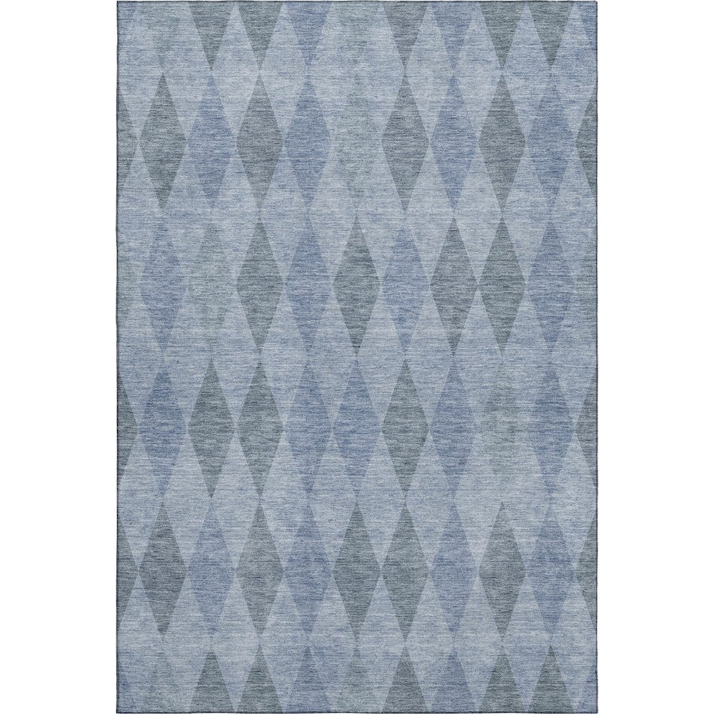 Luxury Washable Indoor/Outdoor The Reserve Denim 10' x 14' Rug. Picture 1