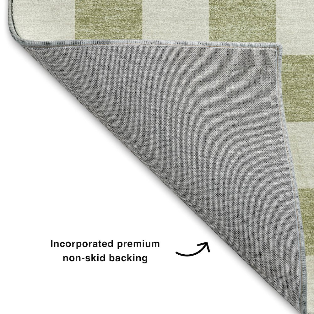 Luxury Washable Indoor/Outdoor The Reserve Aloe 8' x 8' Round Rug. Picture 4