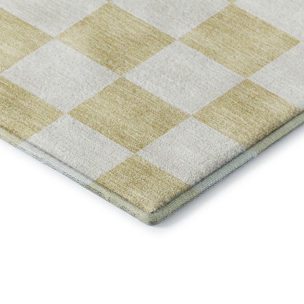 Luxury Washable Indoor/Outdoor The Reserve Wheat 8' x 8' Round Rug. Picture 2