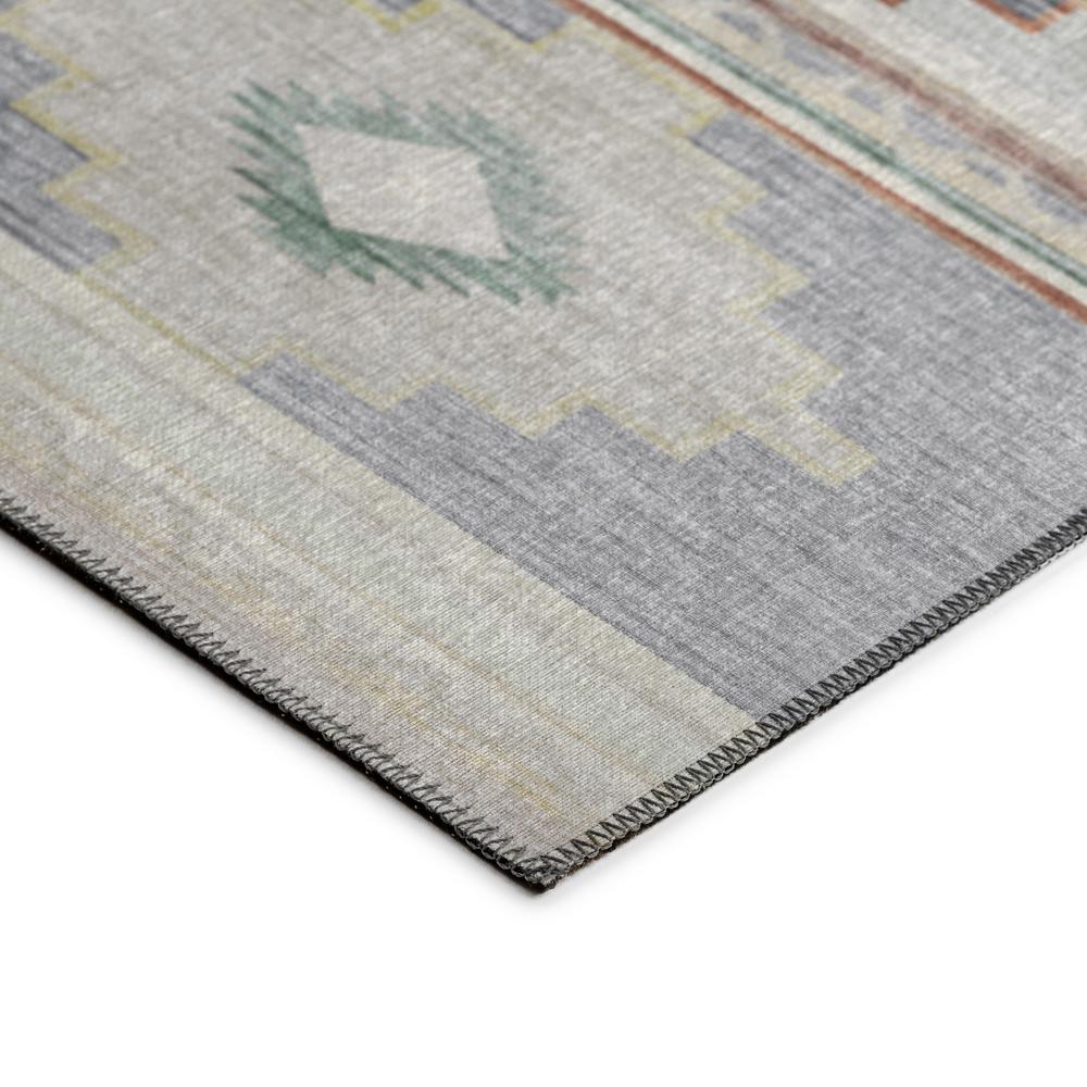 Indoor/Outdoor Sonora ASO31 Gray Washable 8' x 8' Round Rug. Picture 4