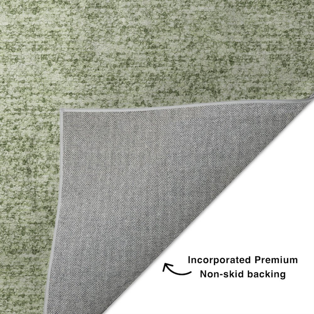Luxury Washable Voyage VY2 Green 8' x 8' Rug. Picture 4