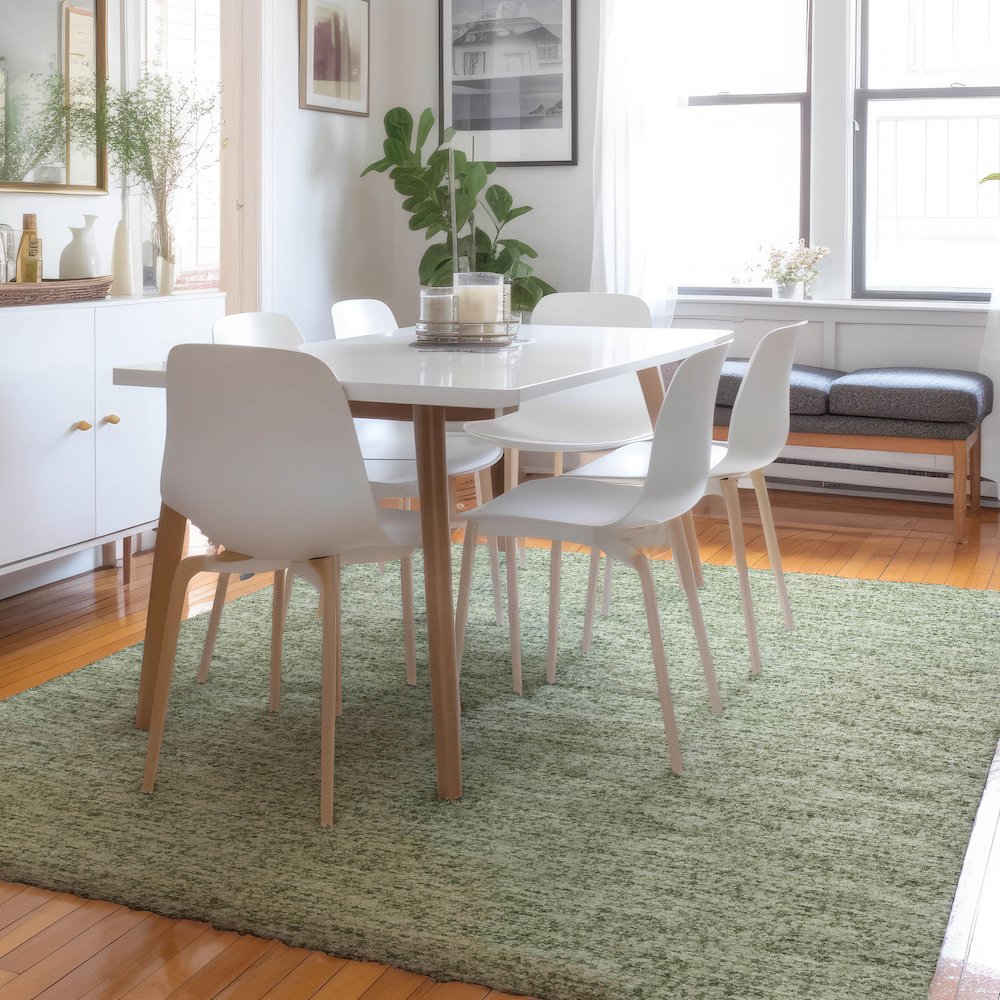 Luxury Washable Voyage VY2 Green 10' x 14' Rug. Picture 5