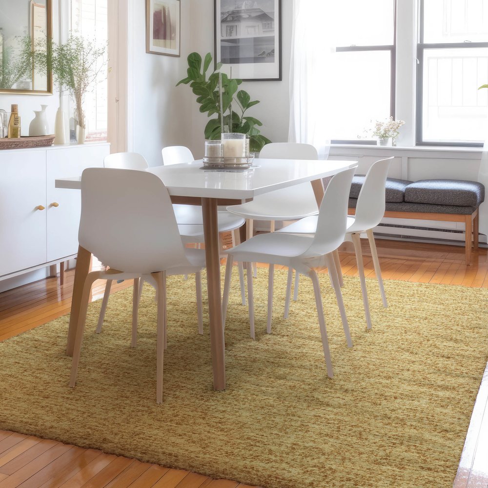 Luxury Washable Voyage VY2 Gold 10' x 14' Rug. Picture 5