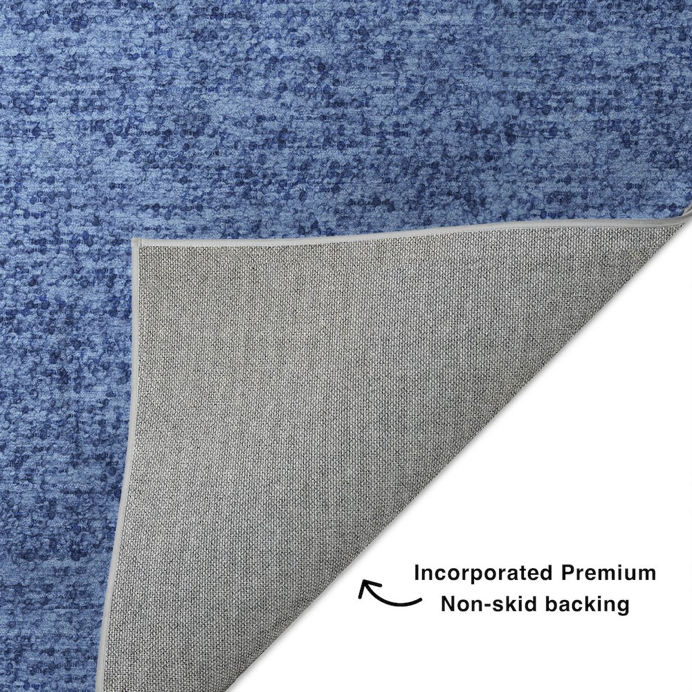 Luxury Washable Voyage VY2 Blue 8' x 8' Rug. Picture 4