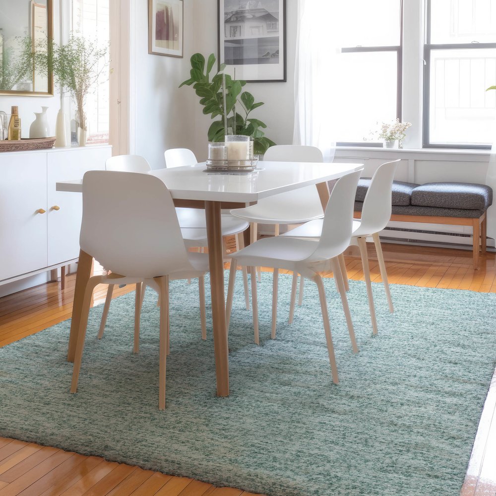 Luxury Washable Voyage VY2 Blue 10' x 14' Rug. Picture 5