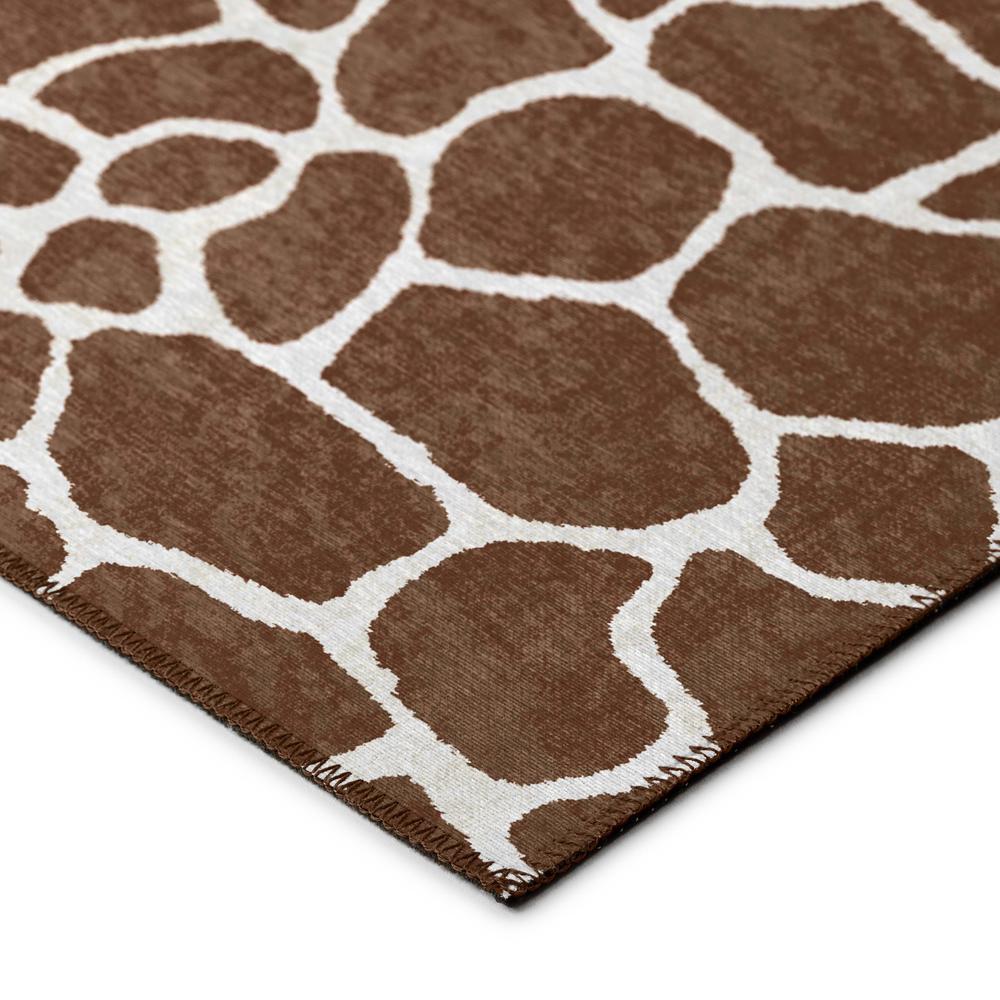 Safari Coffee Animal Animal Print 5' x 7'6" Area Rug Coffee ASF34. Picture 3