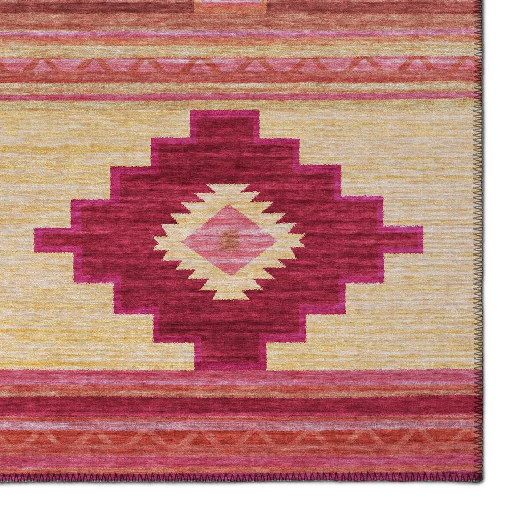 Indoor/Outdoor Sonora ASO31 Pink Washable 8' x 8' Round Rug. Picture 3