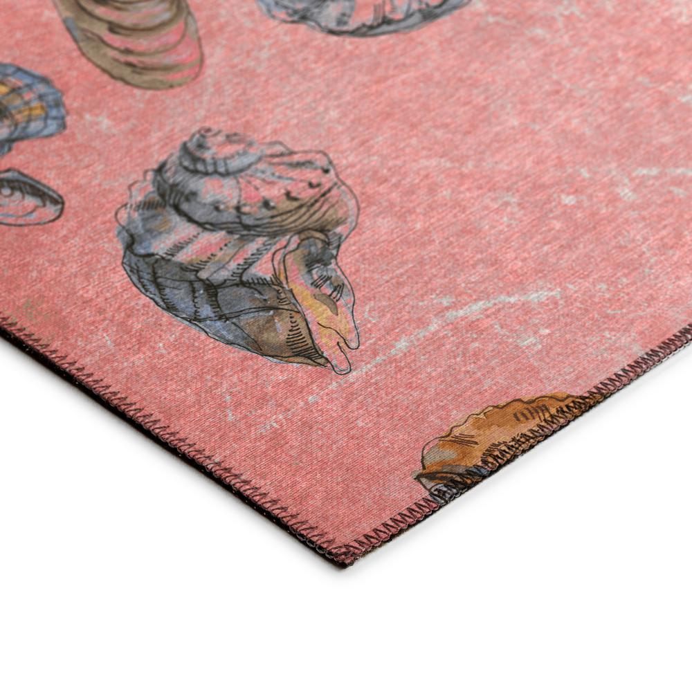 Indoor/Outdoor Surfside ASR39 Peach Washable 8' x 8' Round Rug. Picture 4