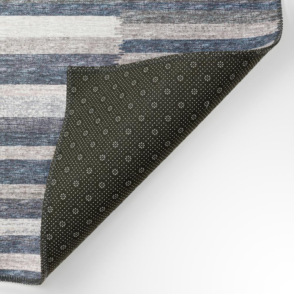 Yuma Gray Transitional Striped 5' x 7'6" Area Rug Gray AYU38. Picture 4