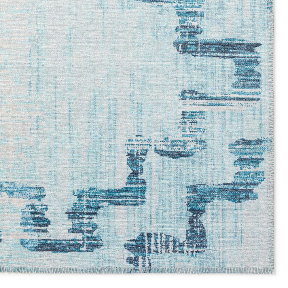 Yuma Blue Transitional Trellis 5' x 7'6" Area Rug Blue AYU45. Picture 2