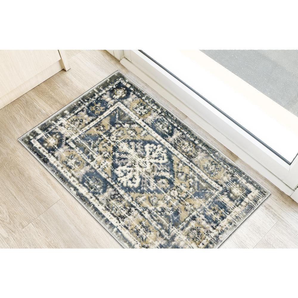 Karma KM22 Charcoal 1'8" x 2'6" Rug. Picture 2