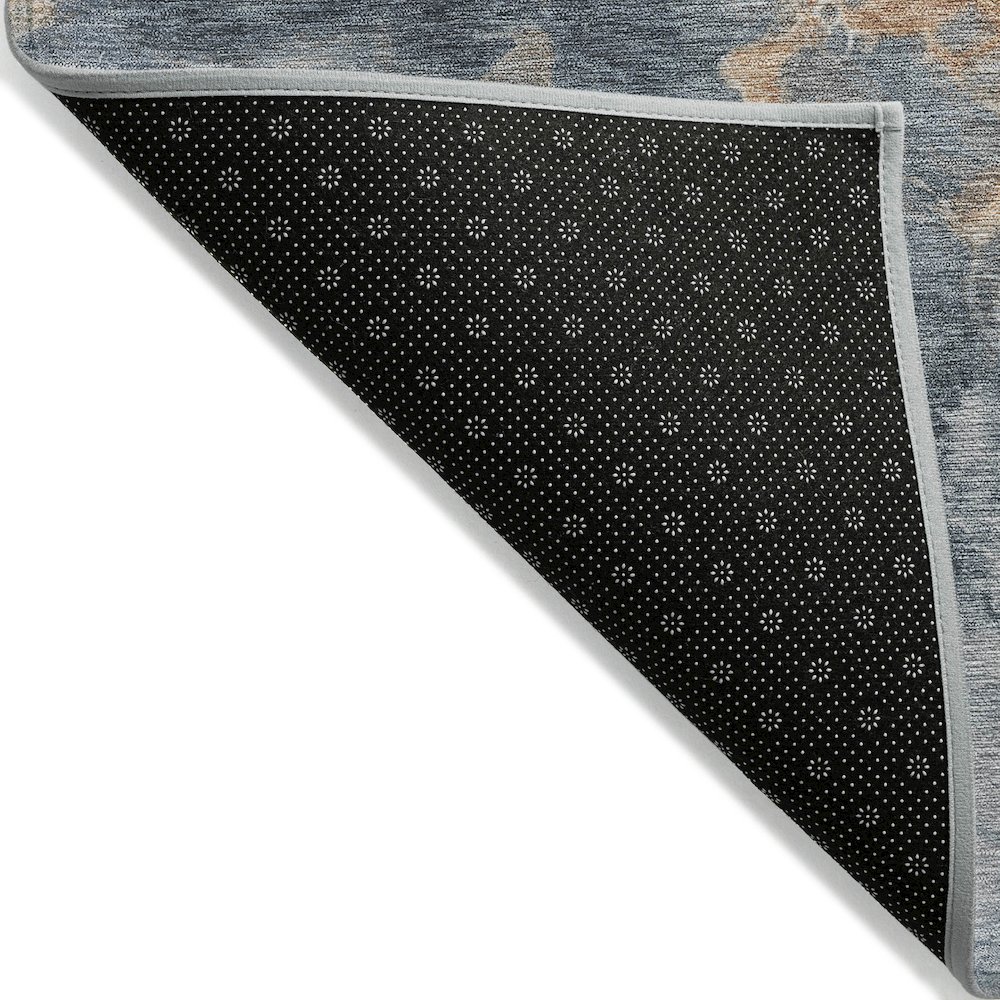 Machine Washable Indoor/Outdoor Chantille Gray 8' x 10' Rug. Picture 2