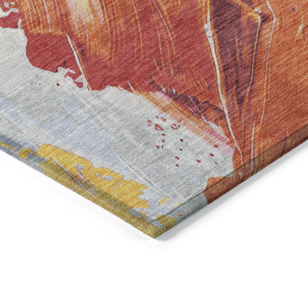 Machine Washable Indoor/Outdoor Chantille Blush 8' x 10' Rug. Picture 3