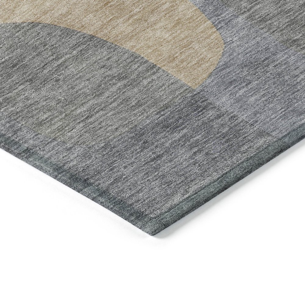 Machine Washable Indoor/Outdoor Chantille Gray 8' x 10' Rug. Picture 3
