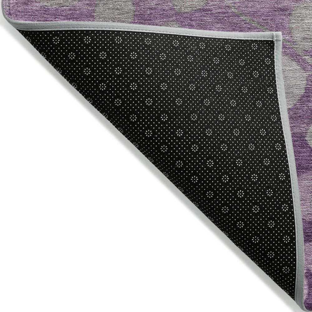 Machine Washable Indoor/Outdoor Chantille Purple 8' x 10' Rug. Picture 2