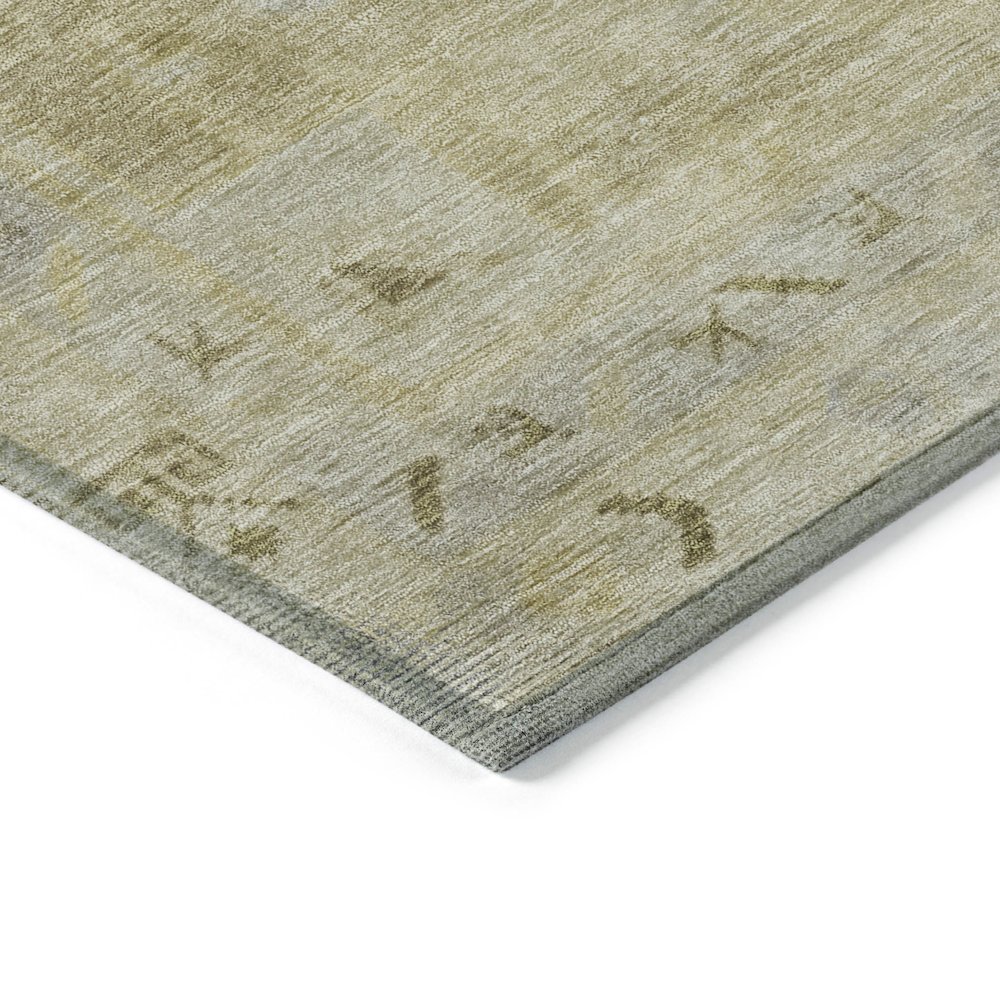 Machine Washable Indoor/Outdoor Chantille Gold 8' x 10' Rug. Picture 3