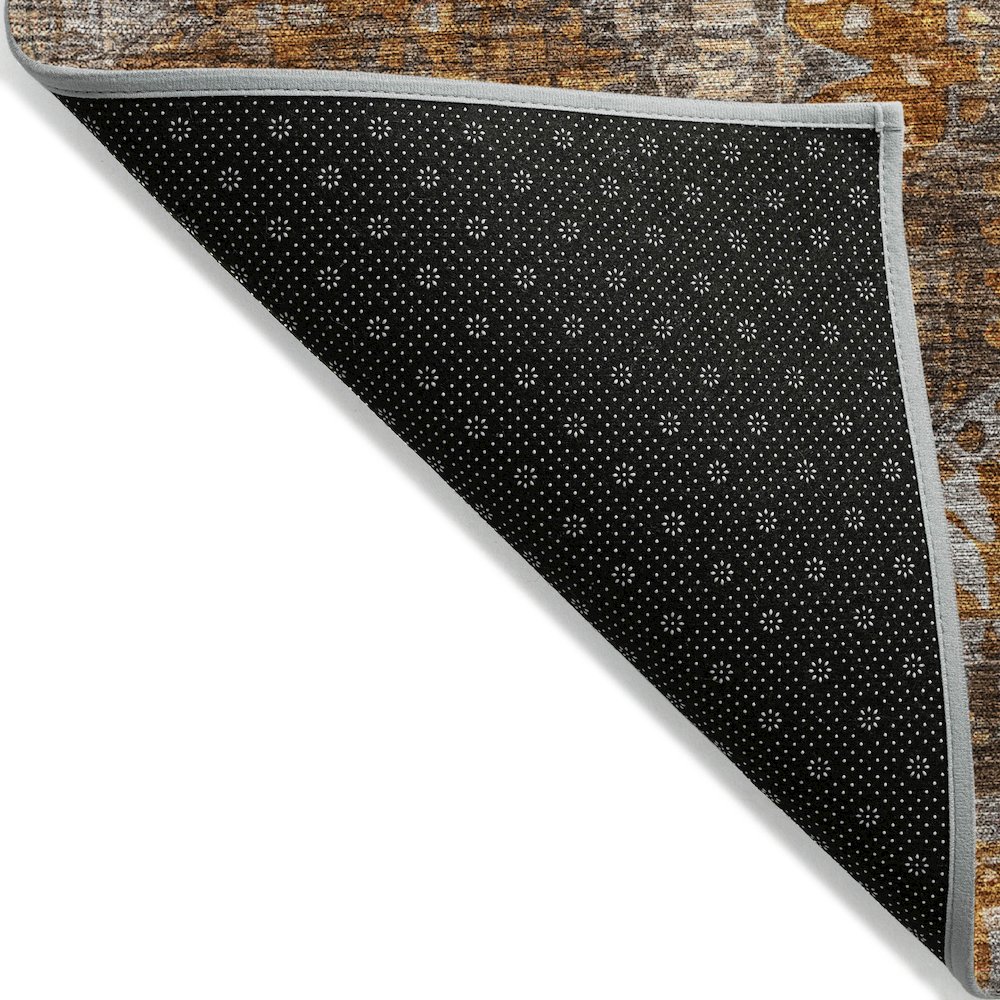 Machine Washable Indoor/Outdoor Chantille Copper 8' x 10' Rug. Picture 2