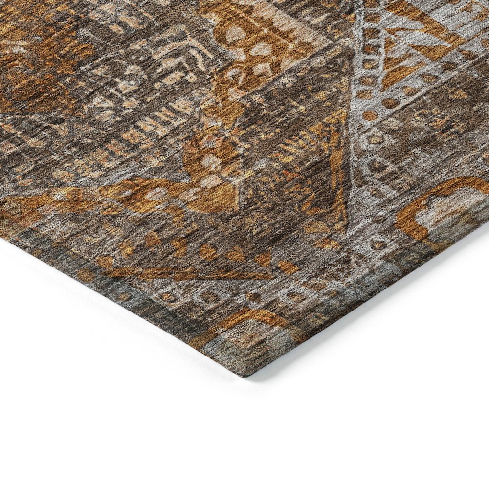 Machine Washable Indoor/Outdoor Chantille Copper 8' x 10' Rug. Picture 3