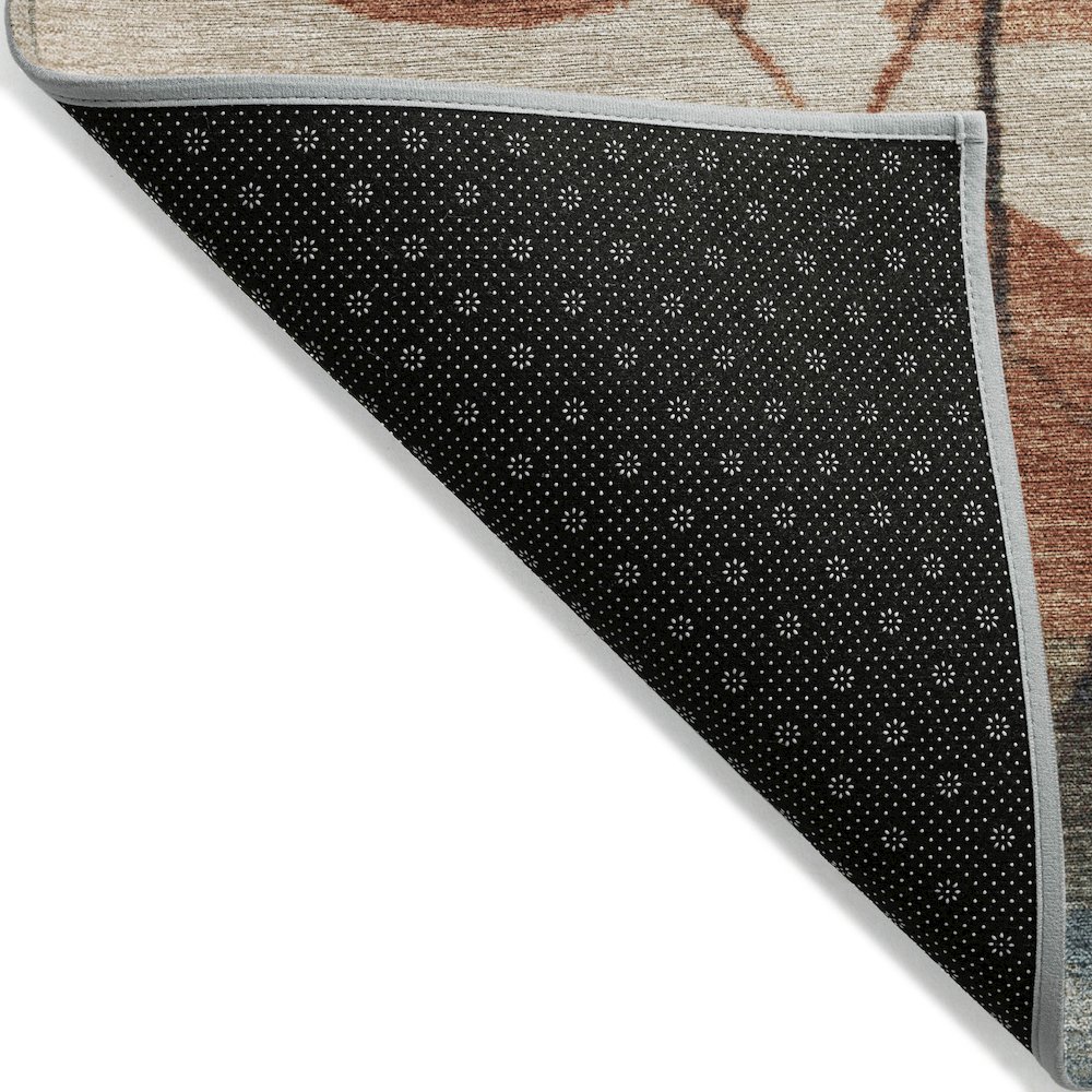 Machine Washable Indoor/Outdoor Chantille Beige 8' x 10' Rug. Picture 2