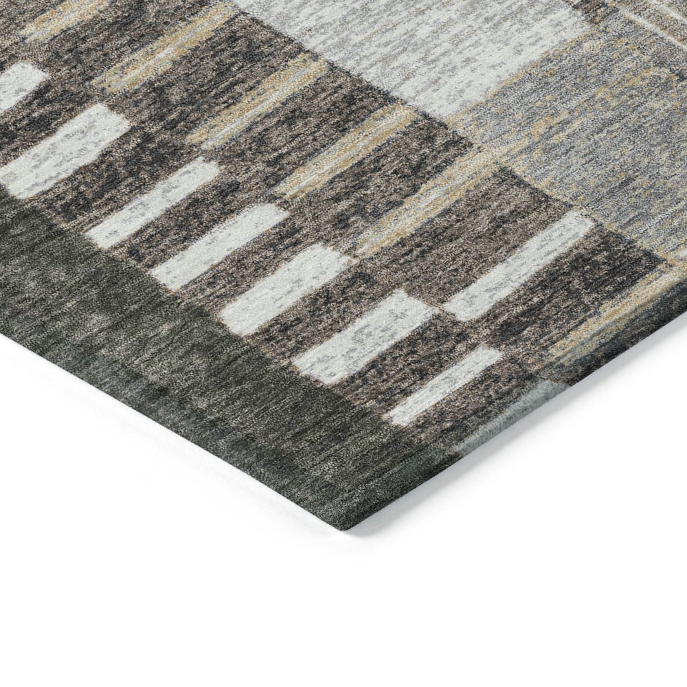 Machine Washable Indoor/Outdoor Chantille Brown 8' x 10' Rug. Picture 3