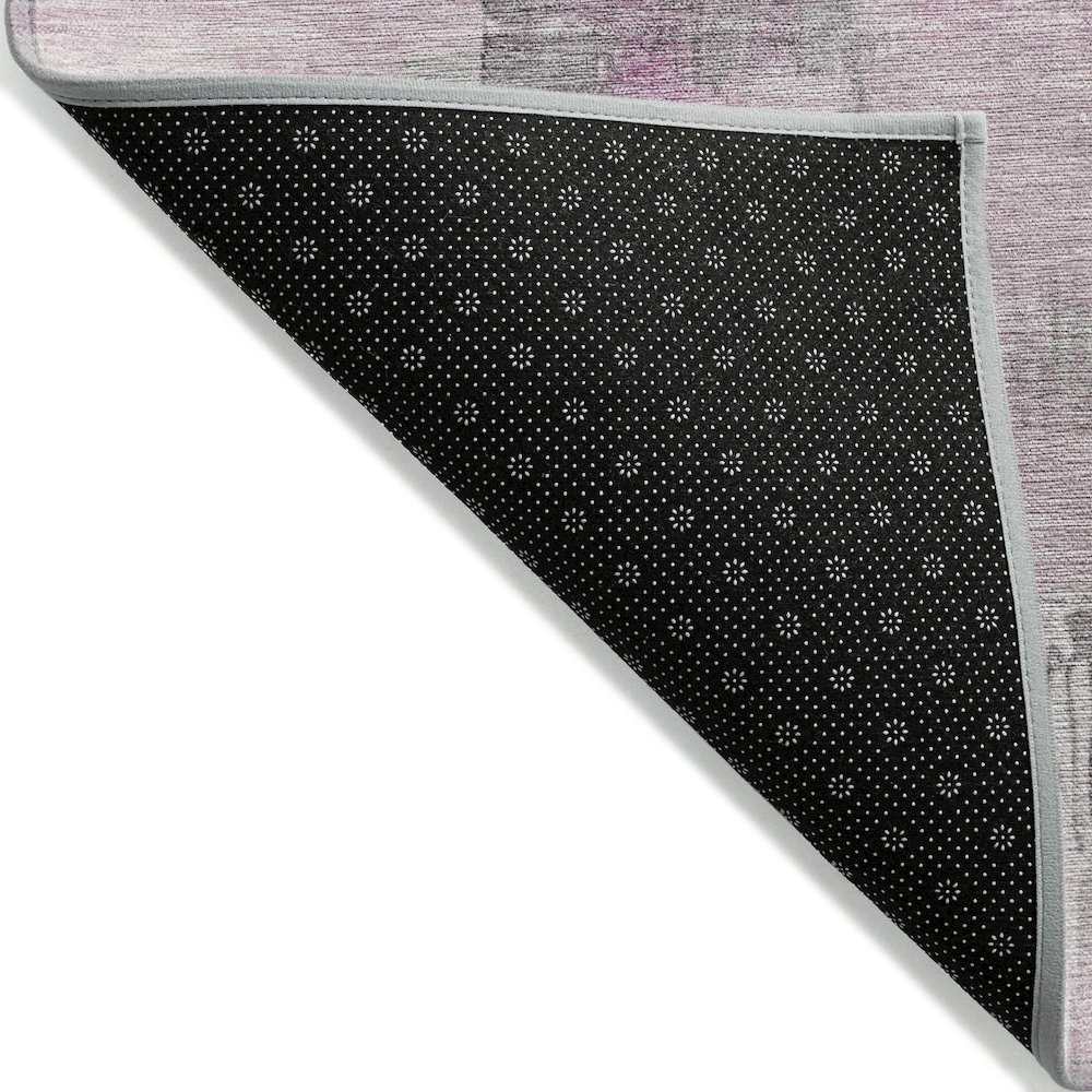 Machine Washable Indoor/Outdoor Chantille Pink 8' x 10' Rug. Picture 2
