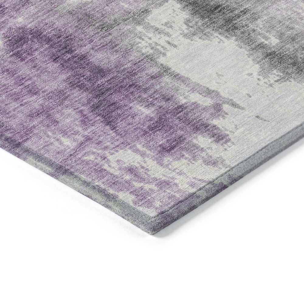 Machine Washable Indoor/Outdoor Chantille Purple 8' x 10' Rug. Picture 3